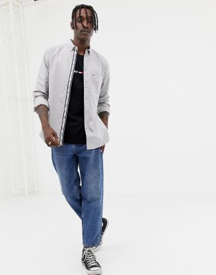 tommy jeans tape detail shirt
