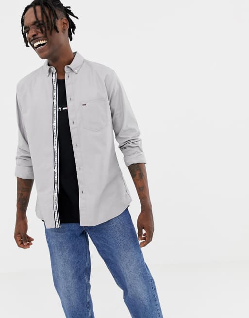 Tommy jeans tape detail on sale shirt