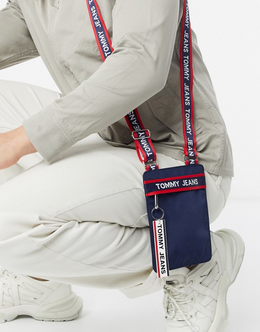 Tommy Jeans taping logo pouch in navy