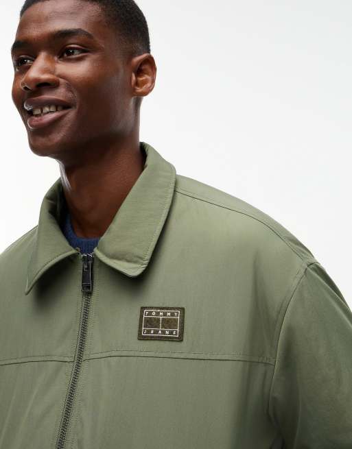 Tommy Jeans Teddy collar relaxed aviator jacket in rocky mountain, 4 of 7