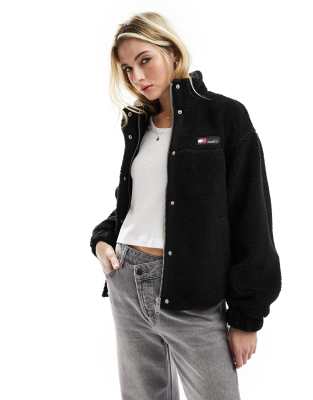 Tommy Jeans Teddy Jacket in Black