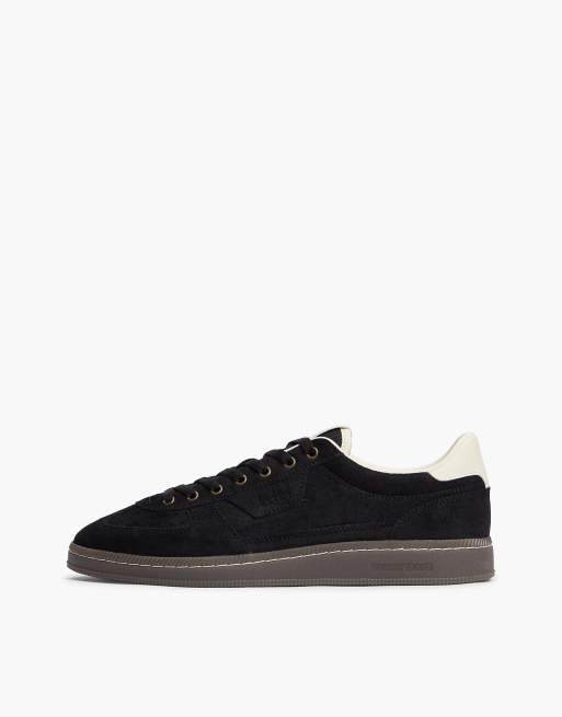 Tommy Jeans The greenwich logo suede court trainers in black, 7 of 7