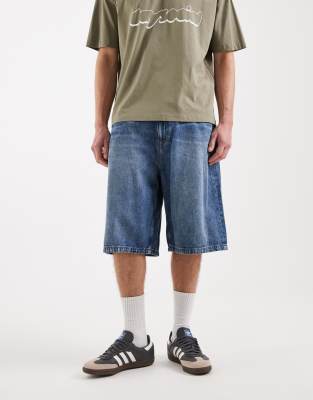 Tommy Jeans Theo Baggy Denim Shorts In Blue
