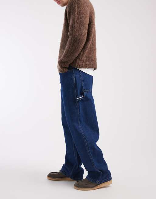 Tommy Jeans Theo baggy jeans in dark wash blue , 3 of 5