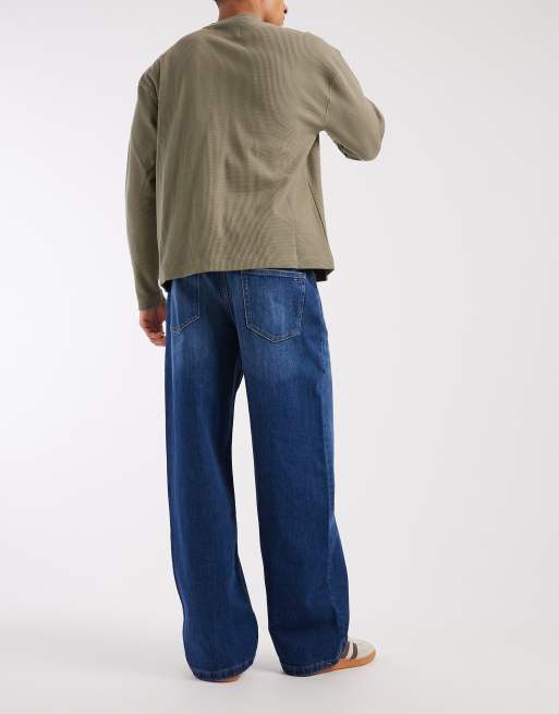 Tommy Jeans Theo baggy jeans in dark wash blue, 3 of 5