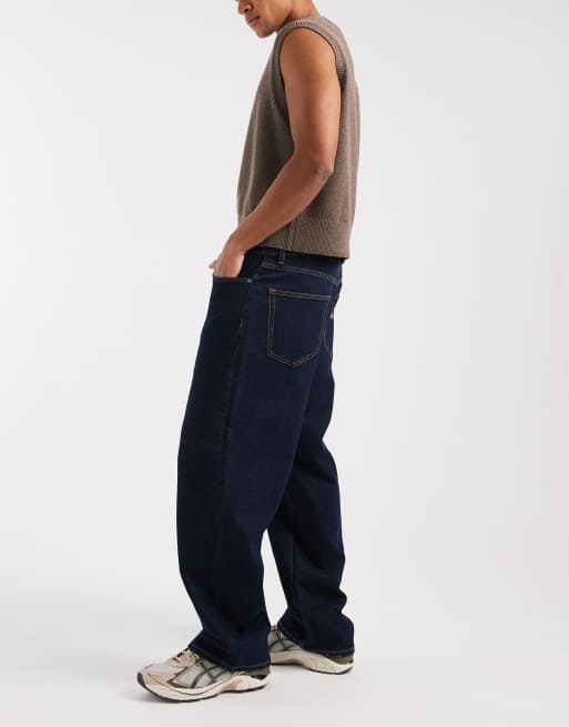 Tommy Jeans Theo baggy jeans in dark wash blue, 3 of 5