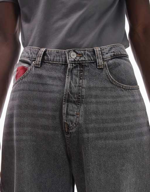 Tommy Jeans Theo baggy jeans with flag pocket in grey wash, 5 of 5