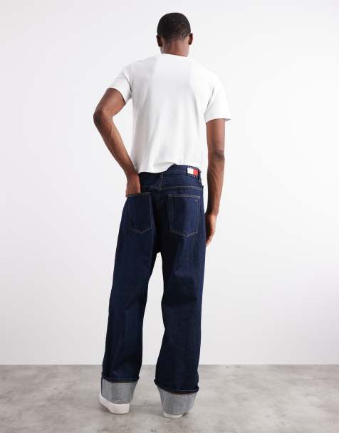 Tommy Jeans – Theo – Ciemnoniebieskie jeansy baggy z podwijanymi nogawkami - view 1