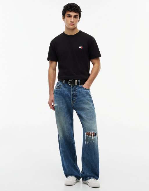 Tommy Jeans Theo distressed loose jeans in blue, 2 of 6