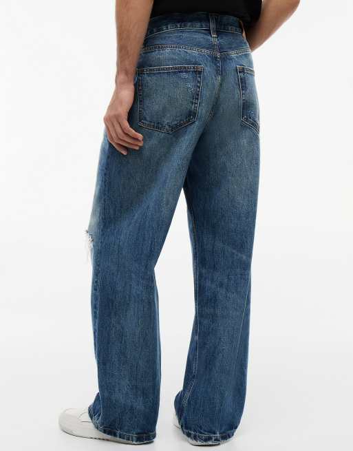 Tommy Jeans Theo distressed loose jeans in blue, 4 of 6