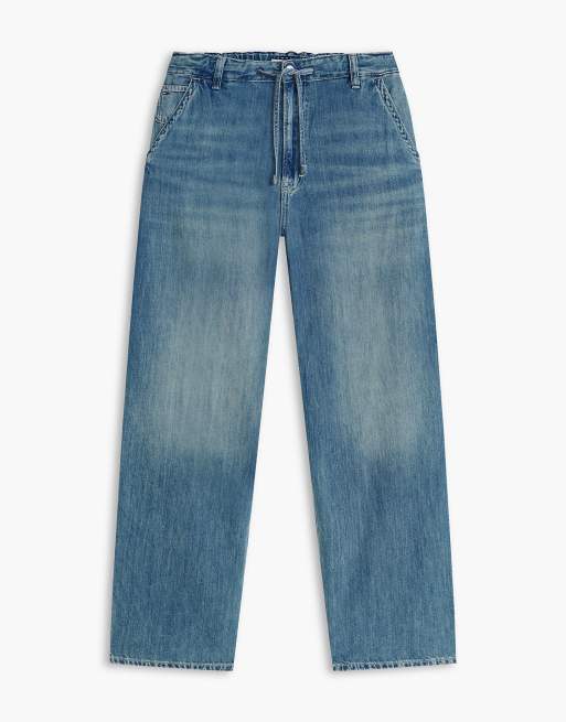 Tommy Jeans Theo faded loose jeans with linen in light blue, 6 of 7