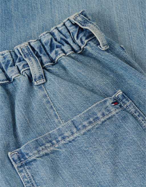 Tommy Jeans Theo faded loose jeans with linen in light blue, 7 of 7