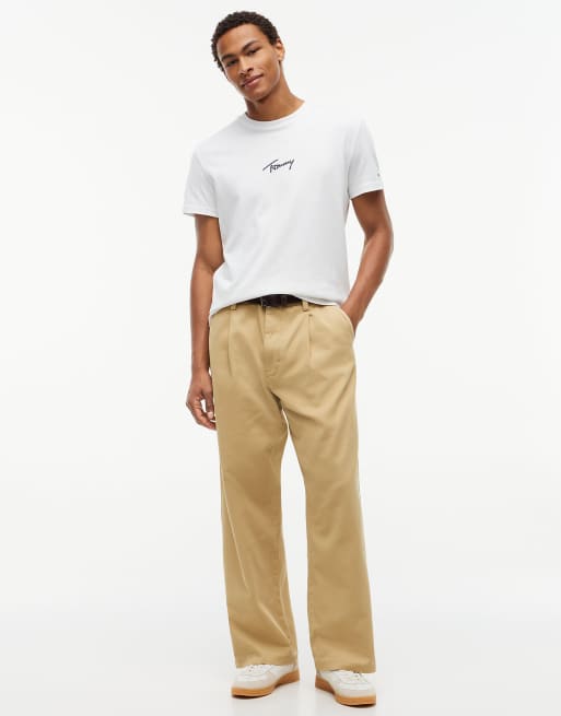 Tommy Jeans Theo loose washed chinos in beige, 2 of 6