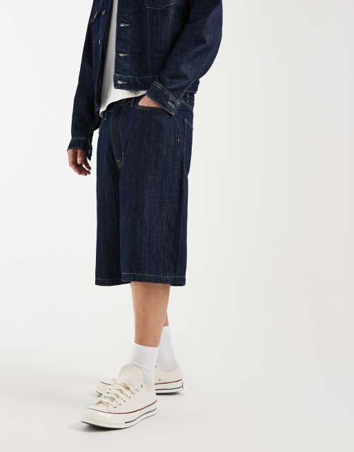 Tommy Jeans - Theo - Pantaloncini di jeans ampi blu lavaggio scuro, 3 di 6