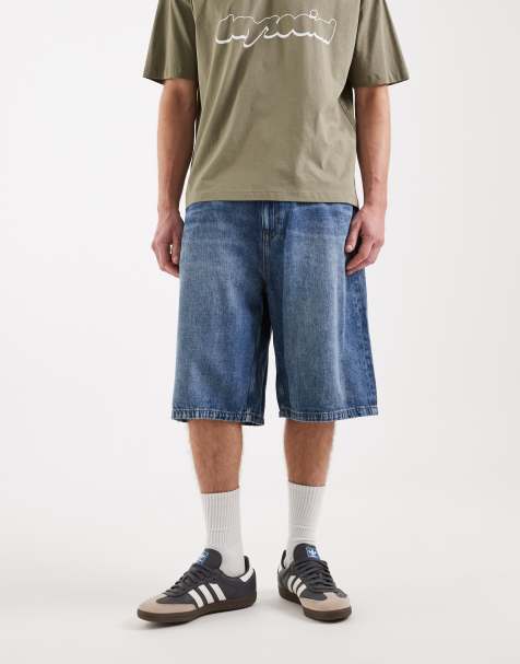 Tommy Jeans - Theo - Short baggy en jean - Bleu foncé délavé - view 1