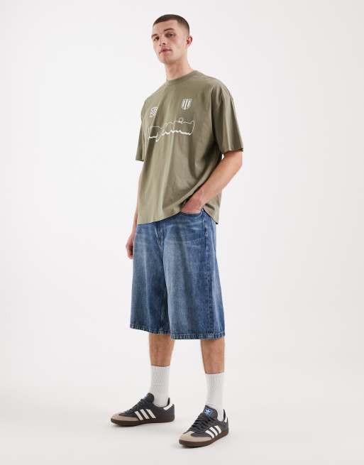 Tommy Jeans – Theo – Weite Jeansshorts in dunkelblauer Waschung, 3 von 5
