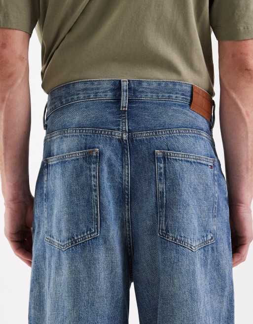 Tommy Jeans – Theo – Weite Jeansshorts in dunkelblauer Waschung, 5 von 5