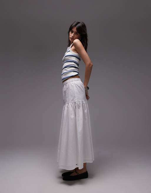 Tommy Jeans Tiered maxi skirt in lavender