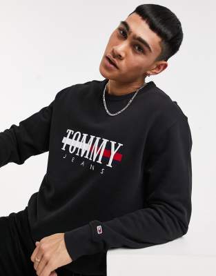 black tommy jeans sweatshirt