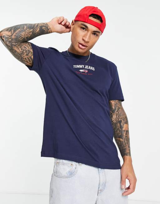 Tommy Jeans - Timeless - Marineblå t-shirt med logo