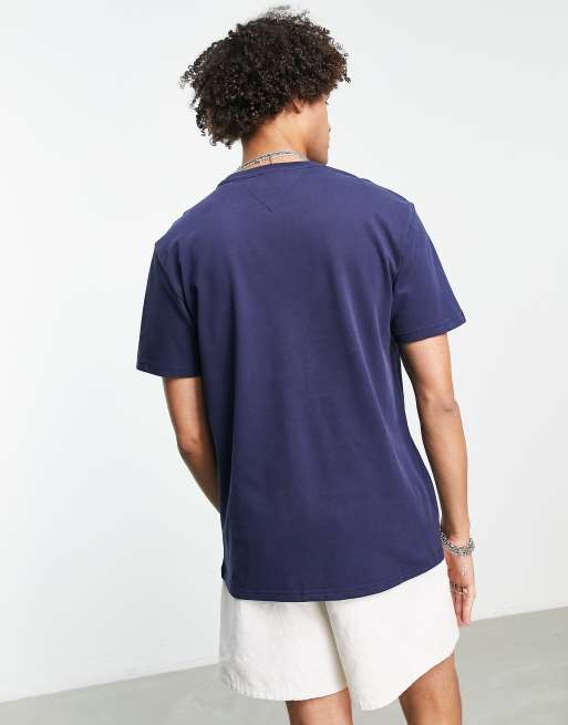 Tommy Jeans - Timeless - T-shirt in cotone blu navy con logo circolare , 2 di 4