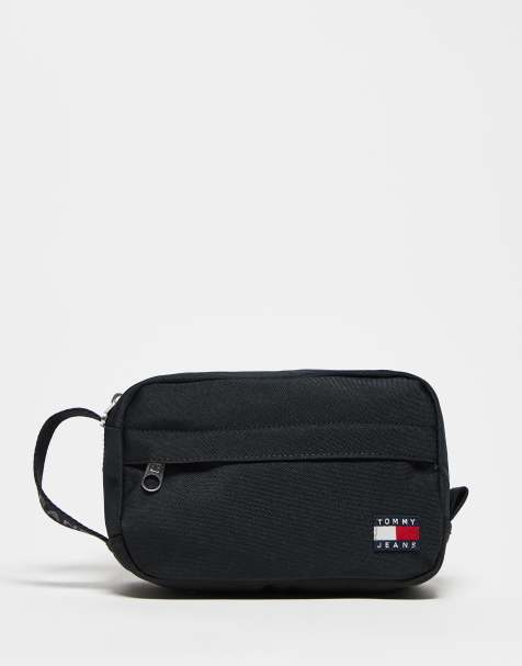 Tommy Jeans timeless washbag with logo in black - view 1