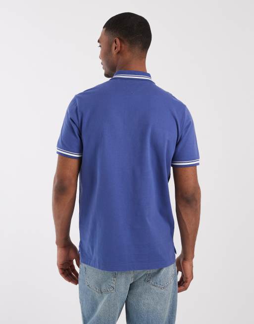 Tommy Jeans tipped polo shirt in blue, 2 of 5