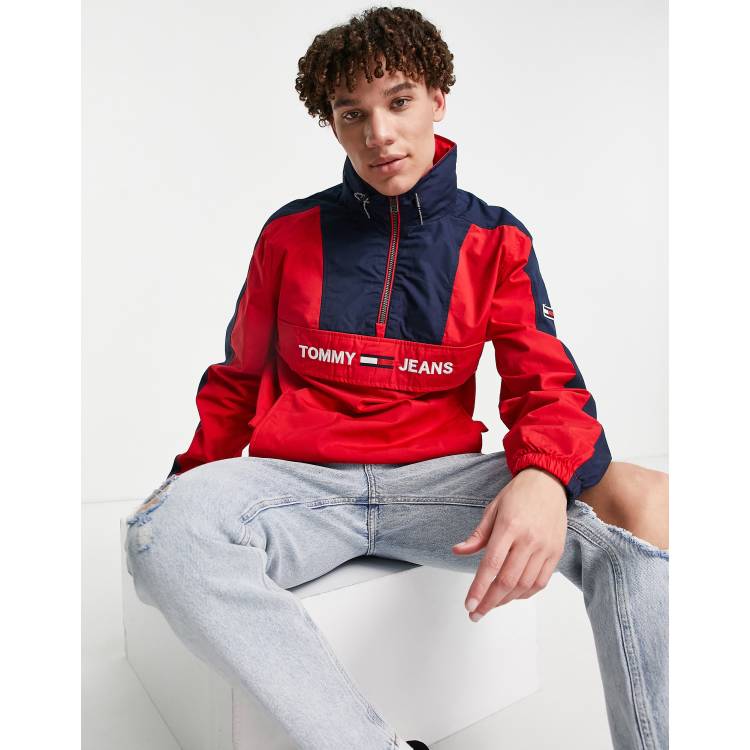 Tommy jeans pop over anorak best sale