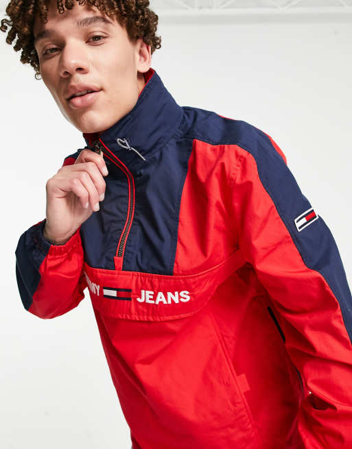 Tommy jeans cheap colorblock popover jacket