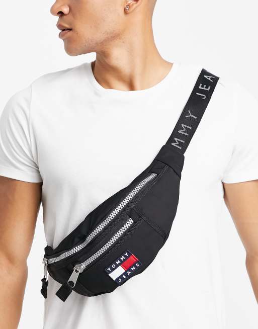Tommy Jeans tjm heritage fanny pack in black