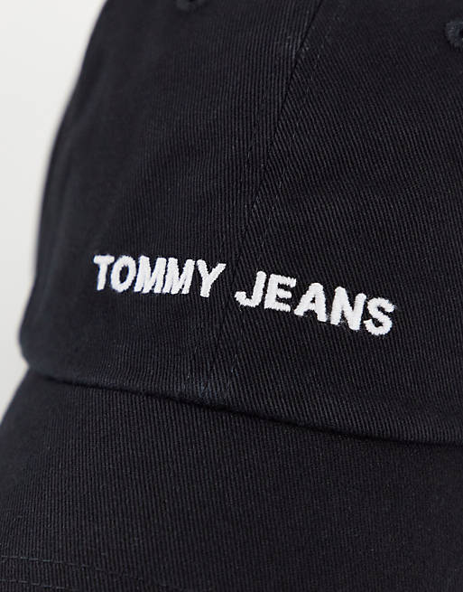 Tommy Jeans tjm sport cap in black | ASOS