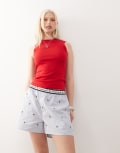 [Tommy Jeans] Tommy Jeans tommy girl embroidered boxer shorts in light blue M Ithaca