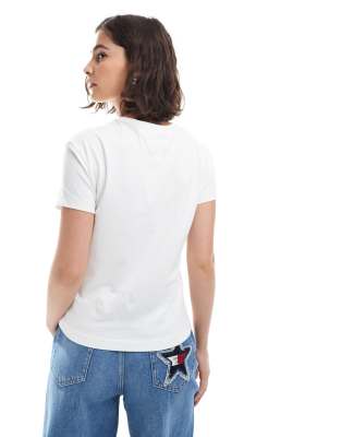 Tommy Jeans Tommy Girl Graphic T-shirt In White