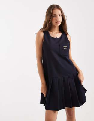 Tommy Jeans Tommy Girl Scholar Tailored Shift Dress In Blue