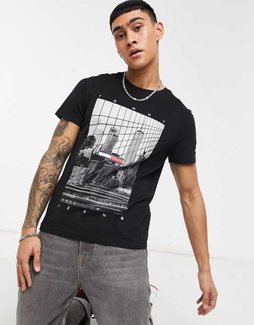 Download Tommy Jeans tonal NYC photoprint flag print t-shirt in ...