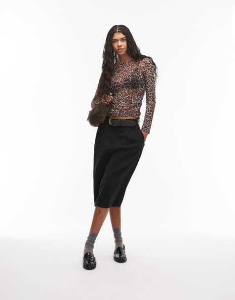 Tommy Jeans - Top med leopardprint i mesh - view 1