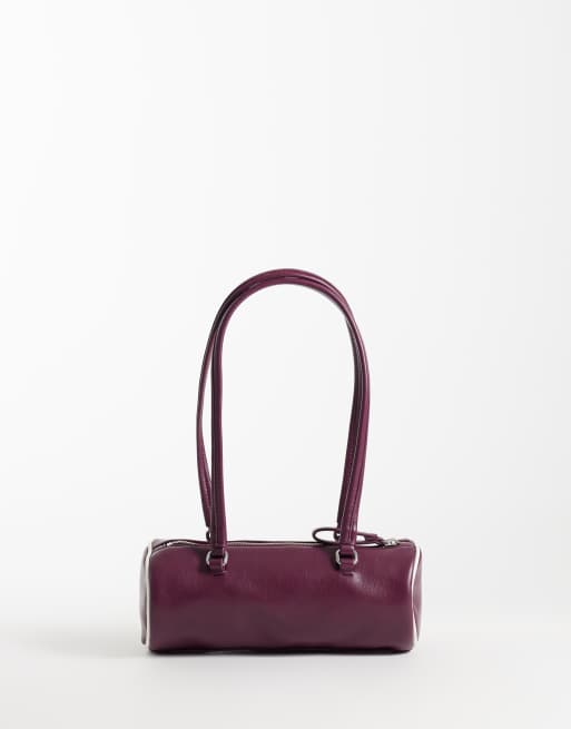 Tommy Jeans torba na ramię z logo bold script w kolorze burgundowym, 4 z 4