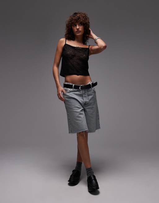 Tommy Jeans – Transparentes kurzes Oberteil in Schwarz, 3 von 4