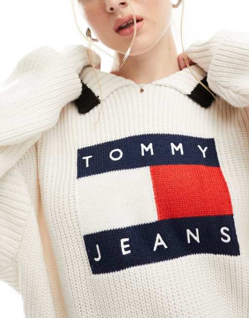 Rode tommy best sale jeans trui