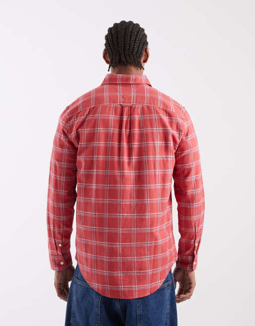 Tommy Jeans twill shirt in red check, 4 of 4