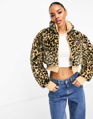 Faux fur clearance jacket animal print