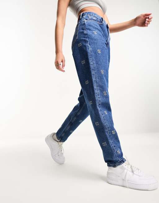 FhyzicsShops Tommy Jeans ultra high rise tapered mom jeans in