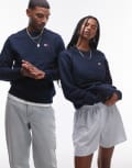 [Tommy Jeans] Tommy Jeans unisex badge sweatshirt in navy 2XL Dark Night Navy