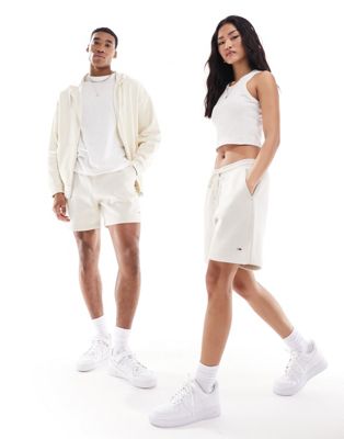 Tommy Jeans Unisex jersey shorts in off white