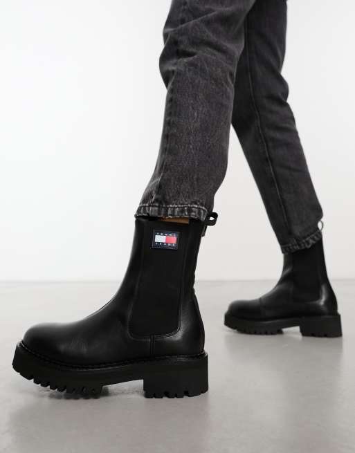 Tommy Jeans Urban Chelsea boots in zwart ASOS