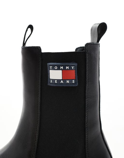 Tommy Jeans – Urban – Chelsea-Stiefel in Schwarz mit Flaggenlogo, 2 von 4