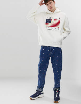 tommy jeans logo print sweatshirt