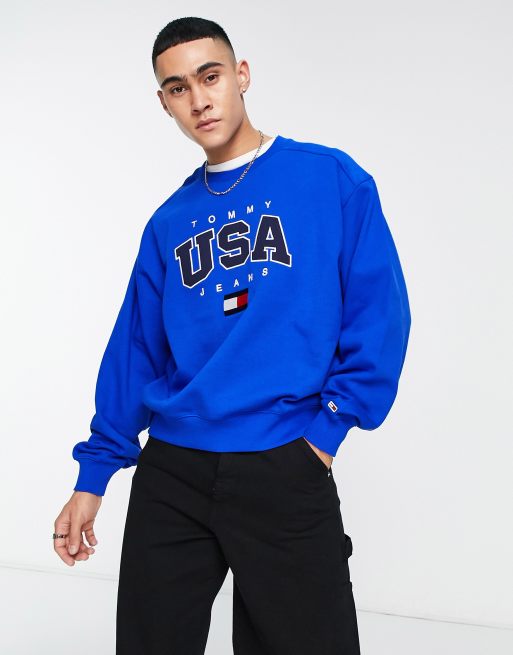 Tommy jeans on sale sweatshirt blue