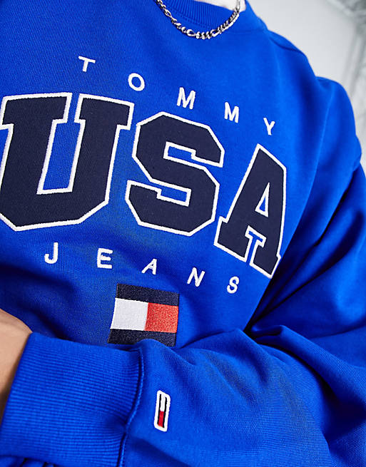 Tommy | USA ASOS in logo blue sweatshirt Jeans