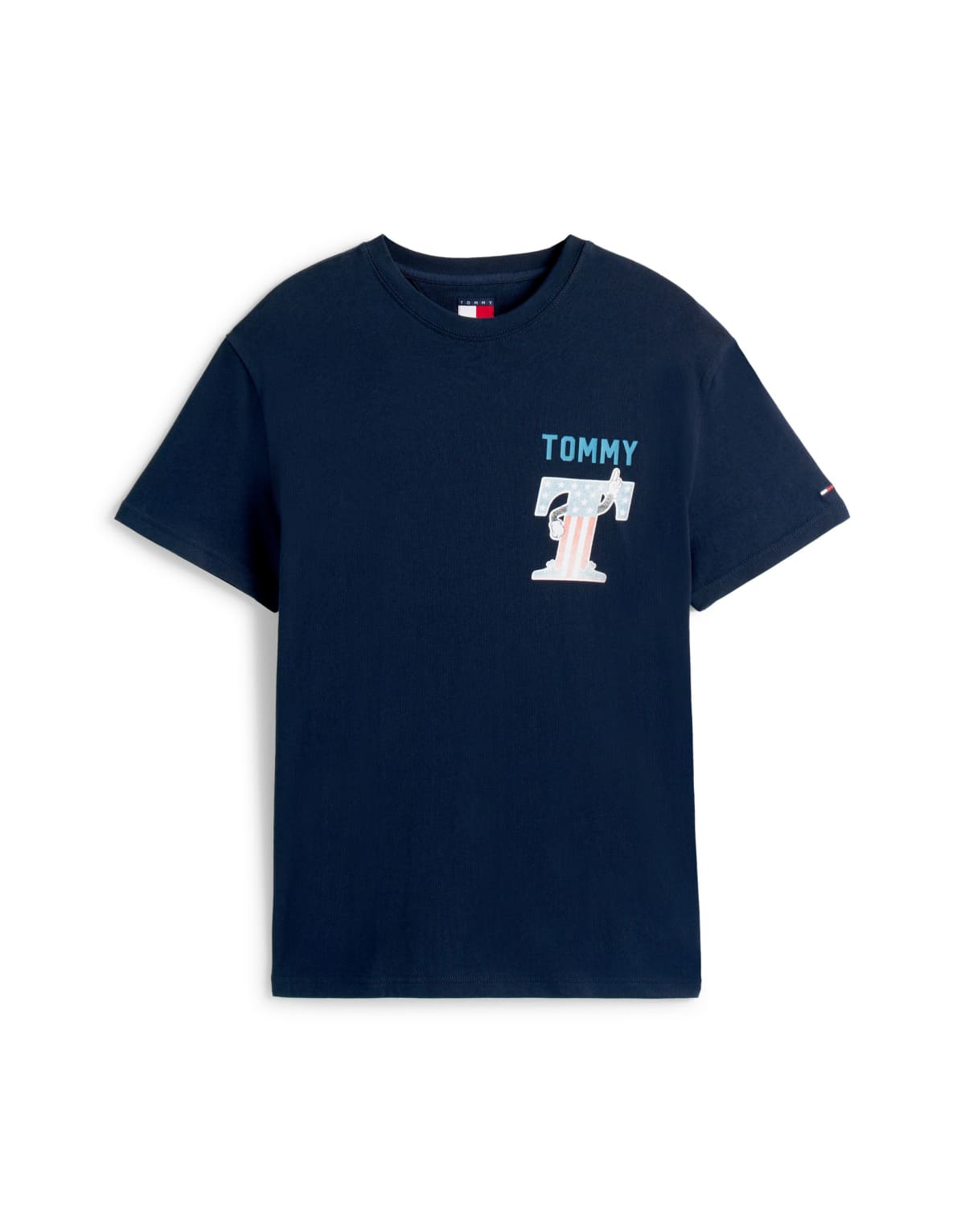 Tommy Jeans usa script backprint t-shirt in navy